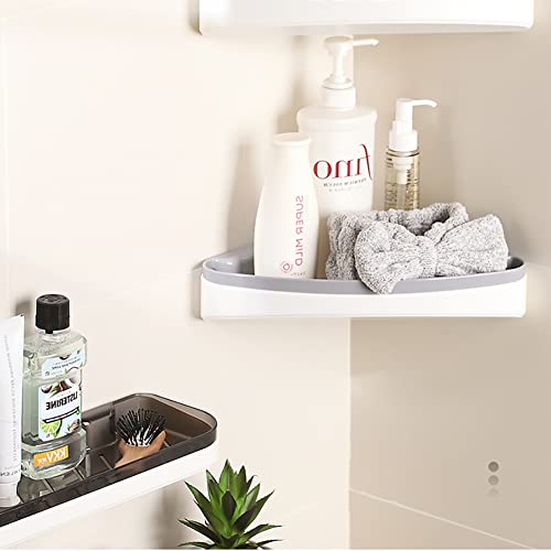 Corner Shower Caddy, 2 Pack Adhesive Wall Mounted Shower Shelves No Drilling Strong Shower Caddies Kitchen Racks Storage Organizers