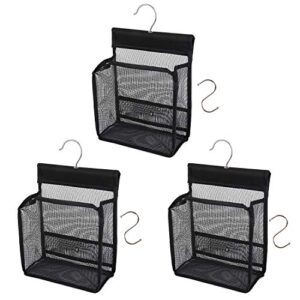 fishmm hanging mesh shower caddy college with hooks, bath baskets organizer storage for college dorm rooms, gym, swimming and travel