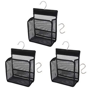 FishMM Hanging Mesh Shower Caddy College with Hooks, Bath Baskets Organizer Storage for College Dorm Rooms, Gym, Swimming and Travel