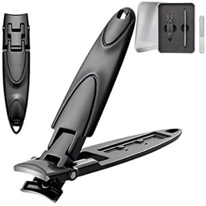 rideneey ultra-thin portable nail clippers,anti-splash nail clippers,nail tools (black)1