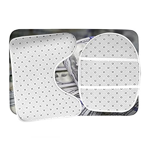 Wondertify Roll Hundred Dollar Bill Bathroom Antiskid Pad Dollar Bills 3 Pieces Bathroom Rugs Set, Bath Mat+Contour+Toilet Lid Cover