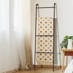 abq blanket ladder outdoor towel rack for pool, decorative metal holder for the living room bathroom, black