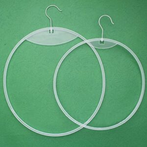 DOITOOL 10pcs Bikini Hangers Thong Underwear Display Ring Hanger Round Circle Bikini Swimwear Lingerie Brief Display Hoop Rack with Hook 31cm