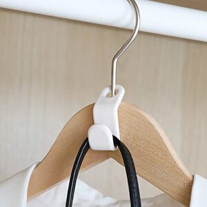 12PCS Space Saving Clothes Hangers, Clothes Organiser for Wardrobe Closet, Clothes Hangers Space Savers, Magic Hangers, Clothes Hanger Connector Hooks, Cascading Clothes Hangers White