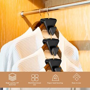 Gzcvba Space Saving Hanger Hooks Ultra- Premium Hanger Hooks Triple Closet Space 36 Value Pack, Cascade Hangers to Create Up to 3X More Closet Space, Easy to Use Slip-Over Design,Black