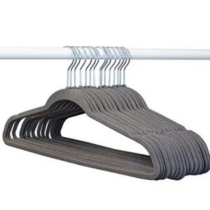 Member Mark Elite Quality Velvet Hangers - 50 Pack (Heather Grey)