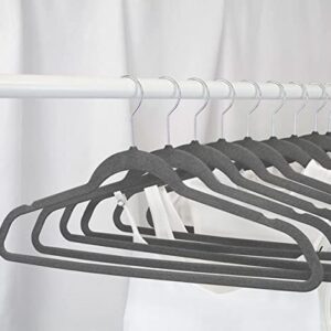 Member Mark Elite Quality Velvet Hangers - 50 Pack (Heather Grey)