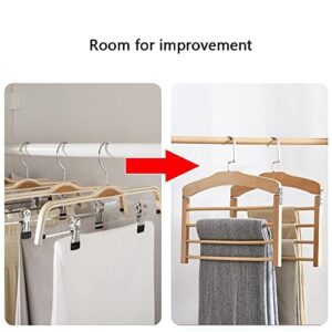 Pants Hangers Space Saving Hangers for Pants,Pant Hangers Space Saving Non Slip Hangers Multiple Layers Clothes HangersSuitable for Pants, Scarves, Ties and Belts