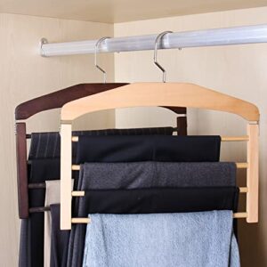 Pants Hangers Space Saving Hangers for Pants,Pant Hangers Space Saving Non Slip Hangers Multiple Layers Clothes HangersSuitable for Pants, Scarves, Ties and Belts