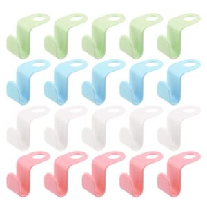 120pcs 4 Color Hanger Hook, Clothes Hanger Connector Hooks, Cascading Hangers, Space Saving for Velvet Closet,Organizer Savers Saver