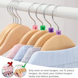 discount sizing Colored Hanger Sizer Garment Markers (Sizes: XXS-XXXL) Color Coded Size Clips - 50 Pieces/Size - 400 Pieces Total