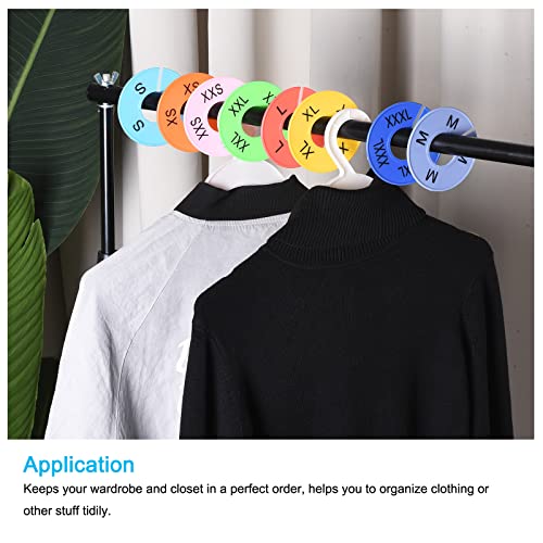 PATIKIL Clothes Dividers 16 Pack Clothing Rack Size Sorting Reusable Wardrobe Round Hanger Separators 2XS - 3XL, Multicolor