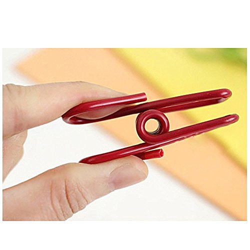 30pcs Steel Wire Clip,Colorful Vinyl-Coated Windproof Clothespin Clothesline Utility Clips(Mixed Colors) by Alimitopia