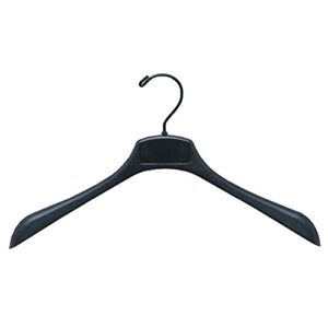 nahanco nhc18 plastic coat hangers, contour, 18", black (pack of 100)
