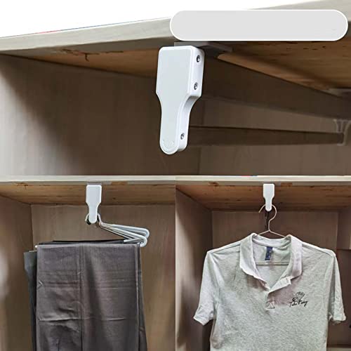 Clothes Hanger Rod Telescopic Pull-out Type 30-80 Cm, Wardrobe Hanger Hanging Rod Household Trousers Rod Aluminum Alloy Clothes Rail Slide Rail (Size : 800mm/31.5inch)