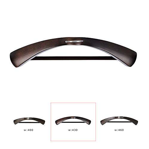 NAKATA HANGER:Made in Japan Wooden Men's Suit Hangers (5 Pieces) with a Felt bar Smoked Brown SET-01(w:430)