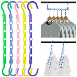 24 pieces hanger organizer plastic space saving hanger clothes hanger multi color clothes hanger for home dorm closet storage apartment bedroom essentials