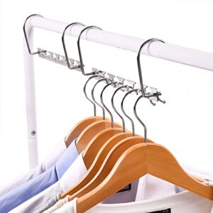 Xiongqi Space Saving Hangers Metal Magic Cascading Hanger 6 x 2 Slots Closet Clothing Organizers Heart Hook Design Organizer