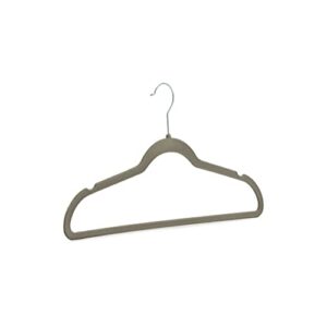 Amazon Basics Slim, Velvet, Non-Slip Suit Clothes Hangers, Gray/Silver - Pack of 50 & Kids Velvet, Non-Slip Clothes Hangers, Gray - Pack of 50