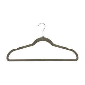 Amazon Basics Slim, Velvet, Non-Slip Suit Clothes Hangers, Gray/Silver - Pack of 50 & Kids Velvet, Non-Slip Clothes Hangers, Gray - Pack of 50