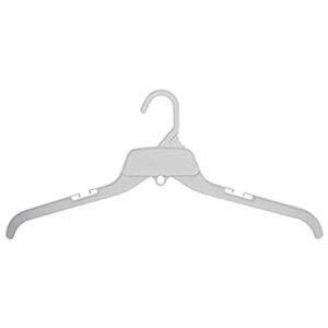 nahanco p18 plastic top hanger, economy heavy weight, 18", white (pack of 200)