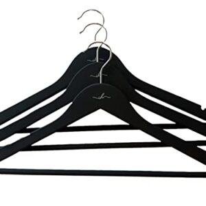 Isla Home High-Grade, Luxury Rubber Coated Hangers Non-Slip, Black, Ideal for Everyday Standard Use, 20-Pack, 17.5 X 0.5 X 9.6