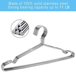 Seropy 40 Pack and 10 Pack Metal Clothes Heavy Duty Stainless Steel Coat Hangers with Anti-Slip Notch 16.5 Inch