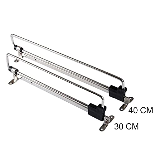 EMVANV Retractable Wardrobe Pull Out Rod, Telescopic Hanging Closet Valet Rod Extending Rail Pull Out Hanger Valet Rod Rail Sliding Extending Clothes Rod Hanger Rail