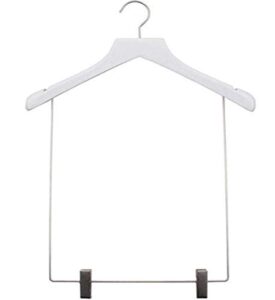 nahanco 24117 concave wooden display hanger, 17", low gloss white (pack of 12)