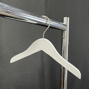 NAHANCO 10" Wooden Baby/Infant Hangers, Low Gloss White- 25/CTN.