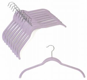 slim-line lavender shirt hangers