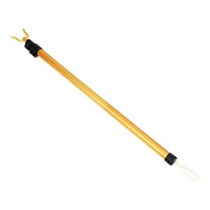doitool hanger retriever pole with hook- adjustable 49in high reach closet pole- extendable garment hook reaching stick pole to easily reach clothes ( golden )