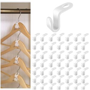rollbin clothes hanger connector hooks space saving hanger extender cascading clothes hooks 50pcs,outfit hangers suitable for home bedroom save matching time