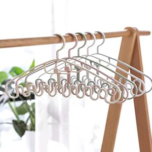 ZMOXY Wave Pattern Stackable Hanger, Magic Wave Pattern Hanger, Multifunctional Wave Hanger, Space Saver Closet Organization Hangers for Bra Top Camisole (White,5pcs)