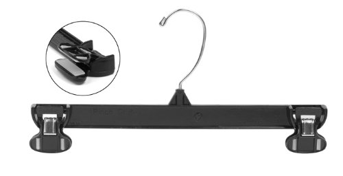 Only Hangers Black 12" Pinch Grip Hanger w/ Swivel Hook [ Bundle of 50 ]