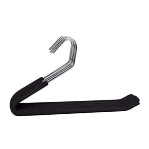 Lenere Open End Trouser Hangers Slack Pant Hanger with Non-Slip Foam Coated Black 5-Pack