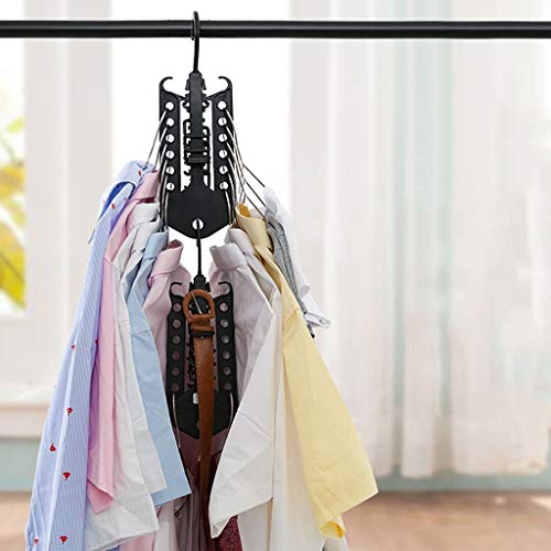 Clothes Hangers/Coat Hangers 3 Pack Home Multi-Function Hanger Wardrobe Folding Storage Hanger Plastic Multi-Layer Telescopic Hanger Save Space Hangers