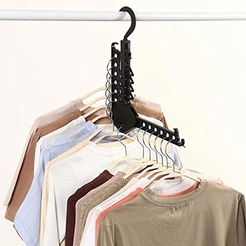 Clothes Hangers/Coat Hangers 3 Pack Home Multi-Function Hanger Wardrobe Folding Storage Hanger Plastic Multi-Layer Telescopic Hanger Save Space Hangers