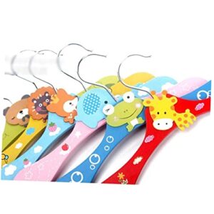 Asakkura 10pcs Saving Random Coat Hangers Animal Clo Hanger Kids Rack Pattern Pants Space Wooden Cartoon Baby Hook Stands Nursery for Clothes Children