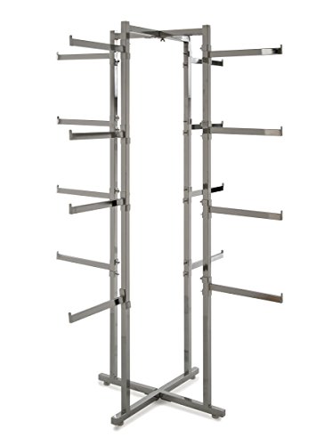 Econoco K36 Folding Lingerie Tower, Square Tubing with Rectangular Tubular Arms