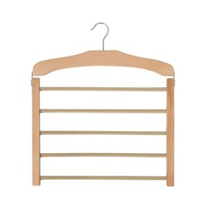 Multiple Pants Rack Hanger Trouser Hanger Movable Clip for Suit Scarf Towel Shawl Clothes Hanger for Home Wardrobe Closet Thickened Durable Wooden Windproof Rack