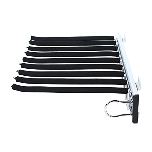 Pull Out Clothes Hanger Trousers Rack Pants Rack Stand Extending Rail Wardrobe Storage Organiser Tie Scarf Rack for Closet Wardrobe