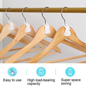 Clothes Hanger Connector Hooks Hangers Space Saving for Wardrobes White Pack of 20