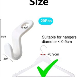 Clothes Hanger Connector Hooks Hangers Space Saving for Wardrobes White Pack of 20