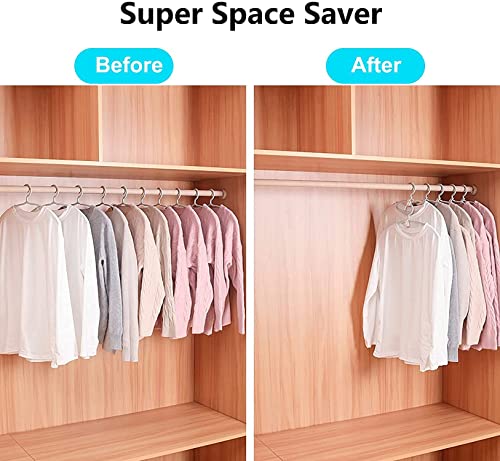 Clothes Hanger Connector Hooks Hangers Space Saving for Wardrobes White Pack of 20