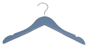 children's blue finish wood top hangers (set of 5)