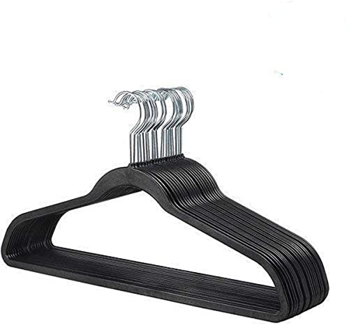 Only Hangers No Flock Space Saving Hangers, Black, Set of 20