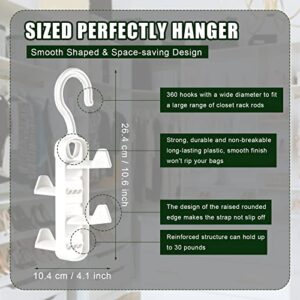 3PCS Purse Hangers for Closet-Organizer, Movable Space Saving Hangers Wardrobe Hook Bag Hooks for Closet for Organize Purses, Satchels, Dorm Closet Essentials (White)