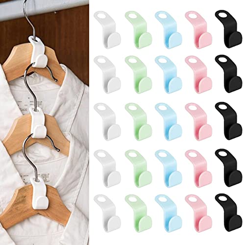 Spotlip Clothes Hanger Connector Hooks 60PCS Closet Organizer Space Saving Hangers for Clothes Heavy Duty Hangers (60 Pack)