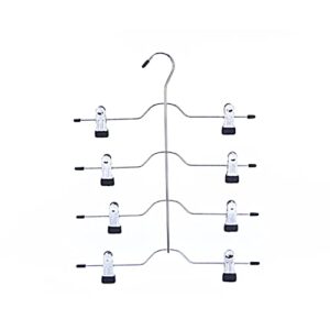 pants rack hanger | 4 tier hangers with clips,slacks jeans trouser hanger for organizing towels, skirts, and pants for bedroom and closet xuyuan